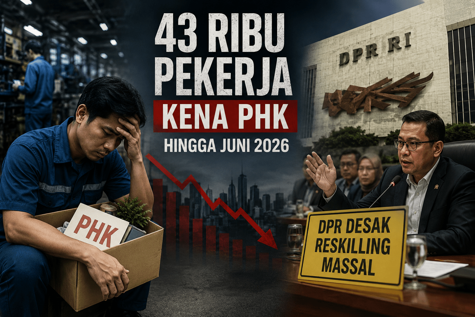 43 Ribu Pekerja Kena PHK hingga Juni 2026, DPR Desak Reskilling Massal 1 image Masalah Sosial Indonesia