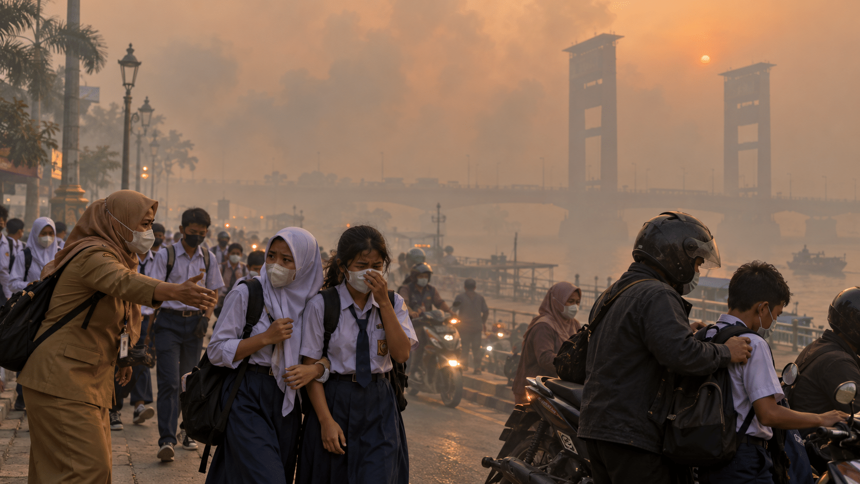 Warga Palembang Merana, Asap Karhutla Pekat Paksa Siswa Dipulangkan 1 image 7 Masalah Sosial Indonesia